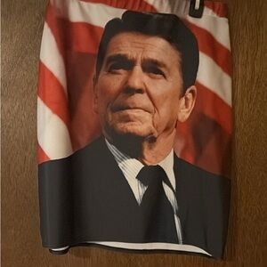 Redbubble Skirt with Patriotic Portrait and Stripes